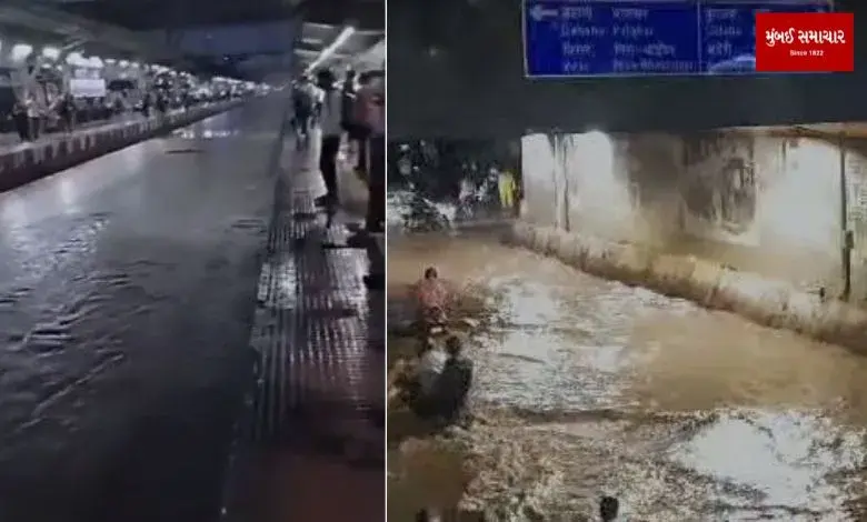 'Monsoon' hits Mumbai again Heavy rains in Mulund, Bhandup