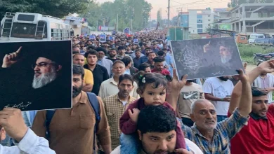 Demonstrations in Kashmir after the death of Nasrallah... "A month ago, Hezbollah had given a statement about Kashmir.