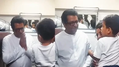 This kid said 'Jai Maharashtra' to Raj Thackeray in the express train, and then…