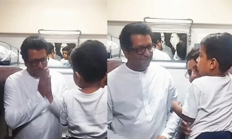 This kid   said 'Jai Maharashtra' to Raj Thackeray successful  the explicit  train, and then…