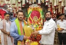 Salman Khan Visits CM Eknath Shinde Residence For Ganpati Darshan