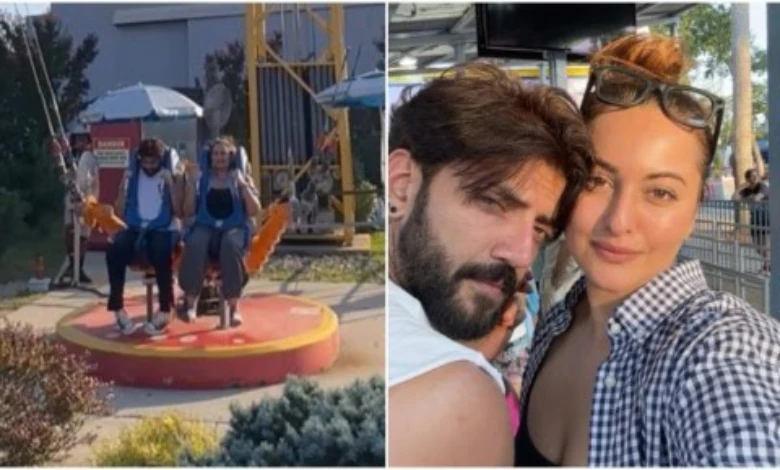 Sonakshi Sinha, Zaheer Iqbal enjoyed slingshot ride