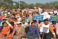 Teachers on strike in Gandhinagar Gujarat