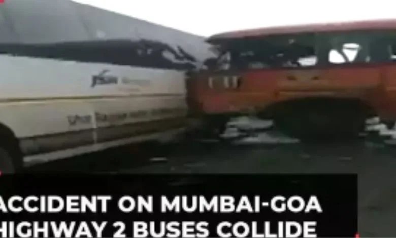 Two buses crash on Mumbai-Goa National Highway, 25 passengers injured