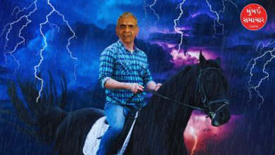 Ambalal Patel riding on a horse like clouds said, these three days are heavy!