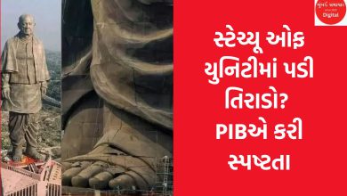 PIB clarified on the viral photo of "Cracks in Statue of Unity".