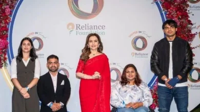 Nita Ambani poses with Manu Bhaker, Neeraj Chopra and Paralympics medallists