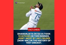 Dhanjaya De Silva equals record in fielding