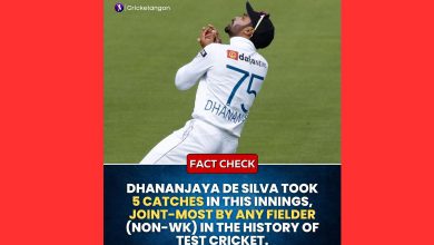 Dhanjaya De Silva equals record in fielding