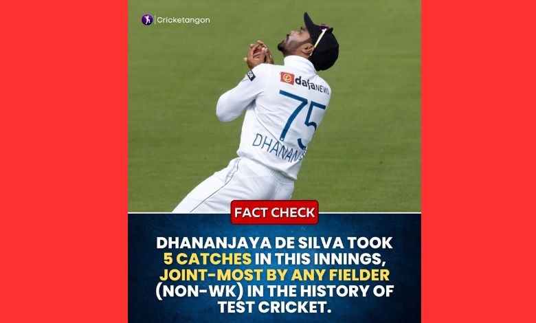 Dhanjaya De Silva equals record in fielding