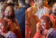 Ambani love birds seen lost in each other at Ganesh Visharan, watch video