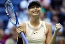 The one-time tennis beauty queen turned spectator and sat with her fiance in the stands at the US Open.