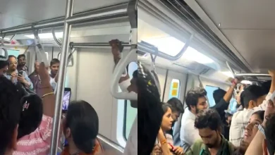 Water dripping in the Metro Train Compartment Social Media Viral Video