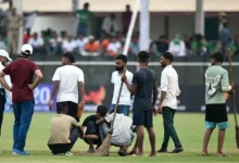 The second day of the Test of New Zealand and Afghanistan was washed out, the field had to be dried