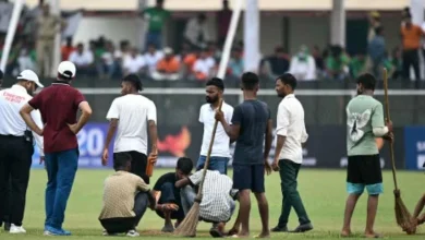 The second day of the Test of New Zealand and Afghanistan was washed out, the field had to be dried