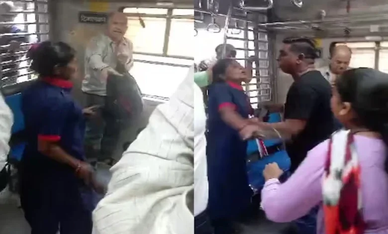 Rampage in Mumbai's local train, passenger hit with slippers, video goes viral