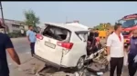 "sabarkantha accident, car rams trailer truck, 7 killed"