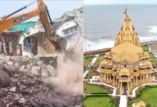 "somnath temple anti-encroachment drive, demolition of illegal structures"