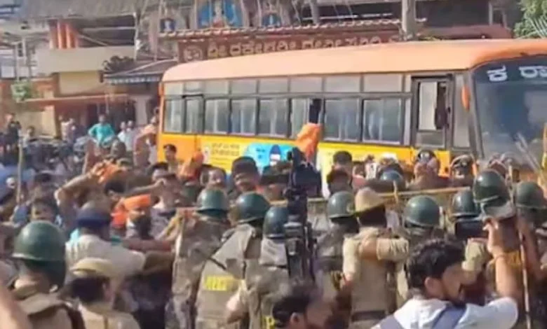 Tension in Mangaluru with stone pelting at religious places