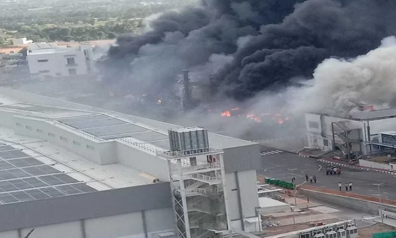 Massive fire breaks out at Tata's factory in Tamil Nadu's Krishnagiri, no casualties