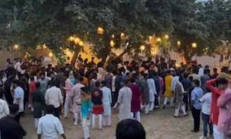 Ongoing Garba firing in Ahmedabad, big question against security