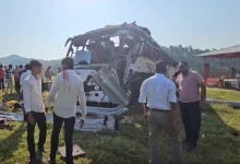 Pilgrim bus accident near Trishulia ghat in Ambaji