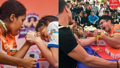 Arm wrestling competition in Mumbai