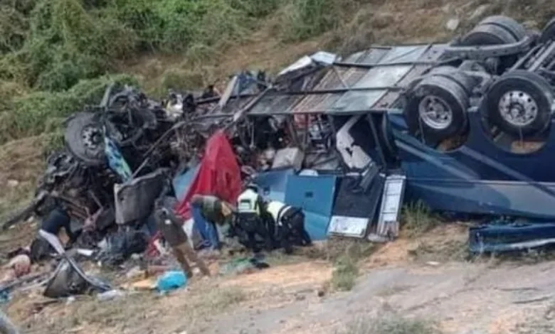 Bus plunges into valley after colliding with truck in Mexico: 24 dead