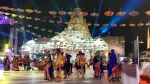 "devotees gather at shaktipeeth temple in gujarat for navratri celebrations"