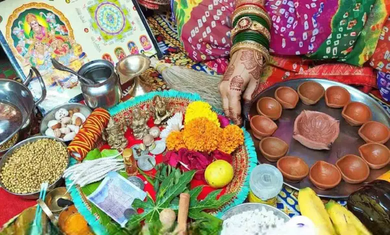 Dhanteras pooja and ritual performance