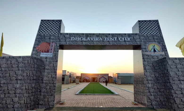 Dholavira is ready to become a tent city: a Bollywood-like tent city has been built on the theme of Harappan!