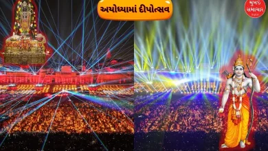 Dipotsav in Ayodhya Viral video of ledger and light show at Sarayu Ghat