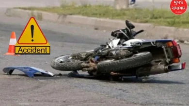 In Surat, a car driver hit a bike driver, the bike driver died on the spot