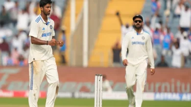 Washington Sundar made a comeback on the first day