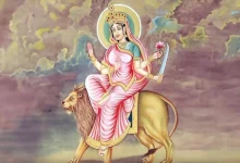 Worship of Goddess Katyayani on sixth day