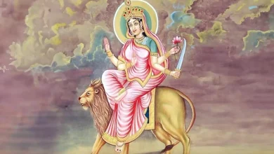 Worship of Goddess Katyayani on sixth day