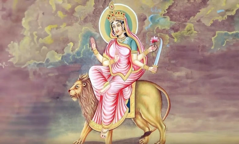 Worship of Goddess Katyayani on sixth day