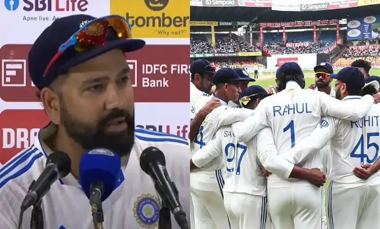 Rohit Sharma addressing the media aft  India vs New Zealand 1st Test match