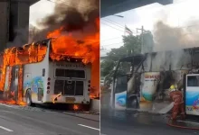 School bus catches fire in Thailand, 25 people, including students, feared dead