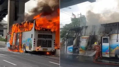 School bus catches fire in Thailand, 25 people, including students, feared dead