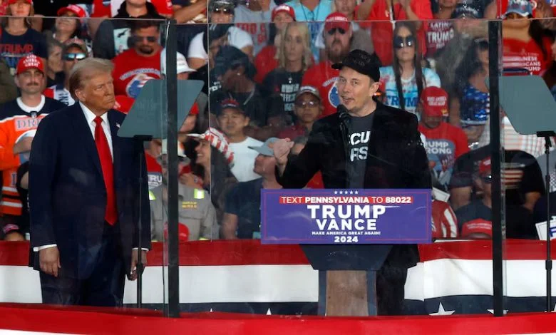 Trump and Elon Musk were spotted together at a rally in Pennsylvania