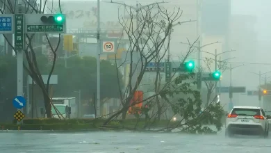 Typhoon Krathon Taiwan landfall