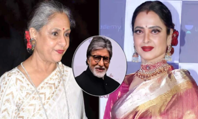 iconic image of jaya bachchan and rekha's complicated past