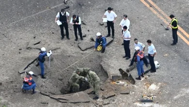 A World War II bomb exploded in Japan