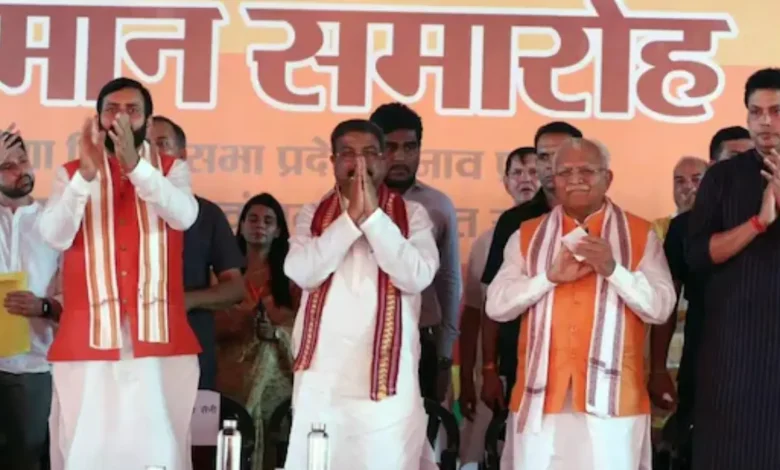 dharmendra pradhan's big win for bjp in haryana