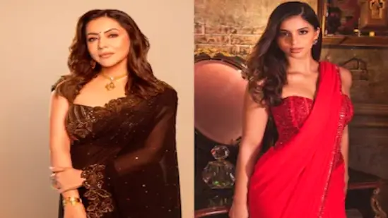 Balani looks beautiful in black saree Gauri Khan, Suhana Khan commented that...