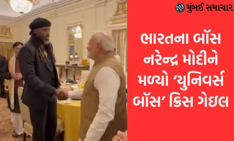 Chris Gayle meets PM Modi successful  Delhi