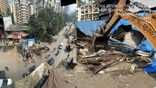 decades-old kali mata mandir demolished for goregaon-mulund link road project