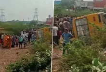 School Bus Carrying Students Overturns In Kota; 1 Dead, 50 Injured