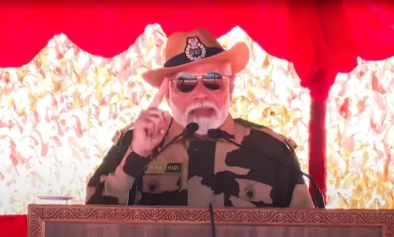 Our government cannot compromise with even an inch of land, PM Modi boasted in Kutch on Diwali